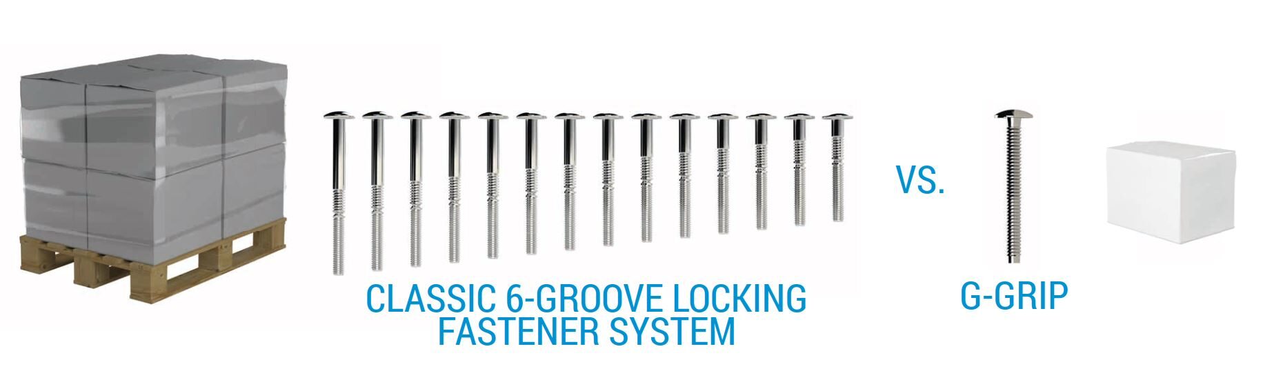 classic 6 groove lockbolt collar fastener system vs g-grip lockbolt collar illustration